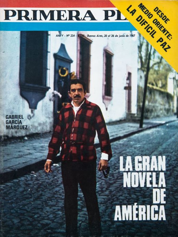 En su visita al país, la revista Primera Plana publicó en portada a “Gabo” refiriéndose a “Cien años de soledad” como “la gran novela de América”