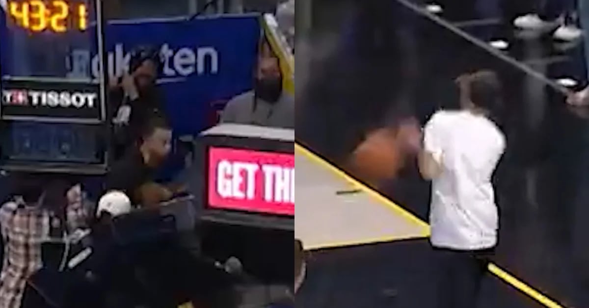 The impossible shot from 30 yards that Stephen Curry attempted and hit a young ball boy in the face