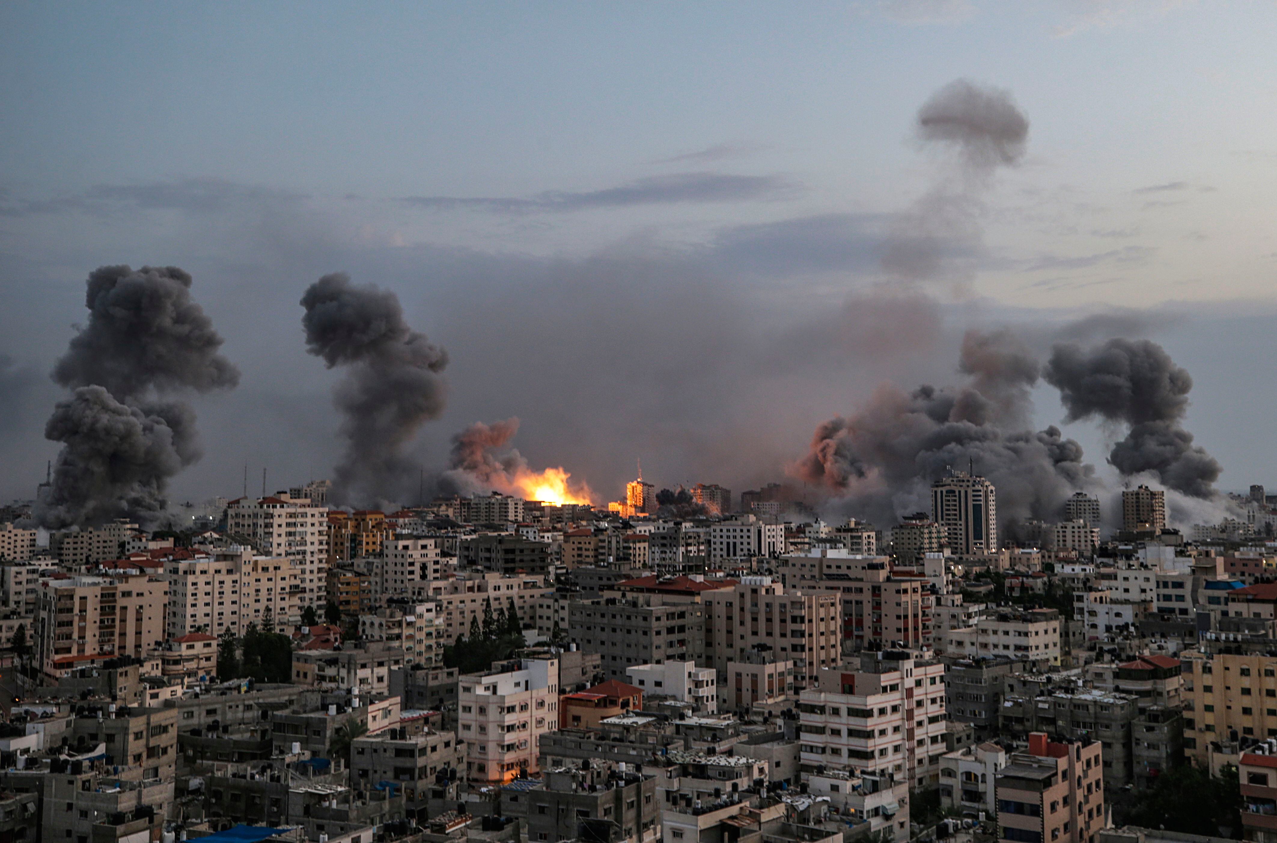 Vista del ataque israelí sobre Gaza, Palestina el 9/10/2023. (EFE/ Mohammed Saber)
