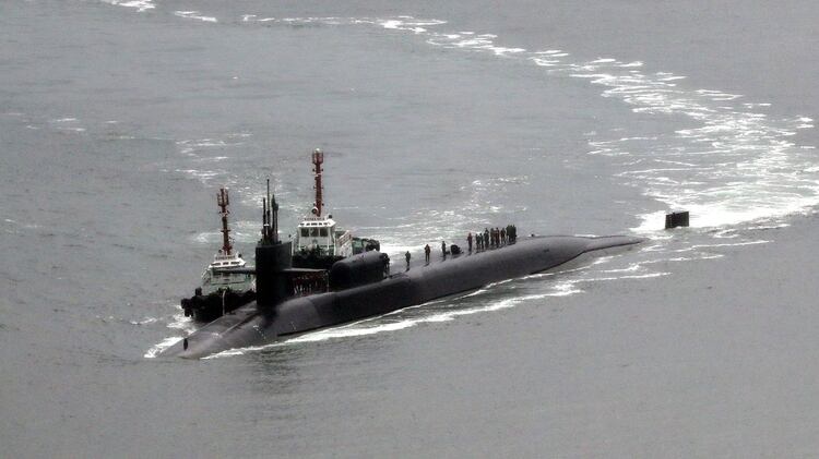 El USS Michigan, un submarino de la clase â€œOhioâ€. La armada de Estados Unidos posee 14 de estos buques de propulsiÃ³n nuclear y capacidad de lanzamiento de misiles balÃ­sticos (Reuters)
