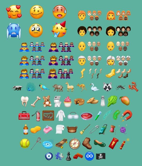 Algunos de los emojis que se incorporaron en el último año
