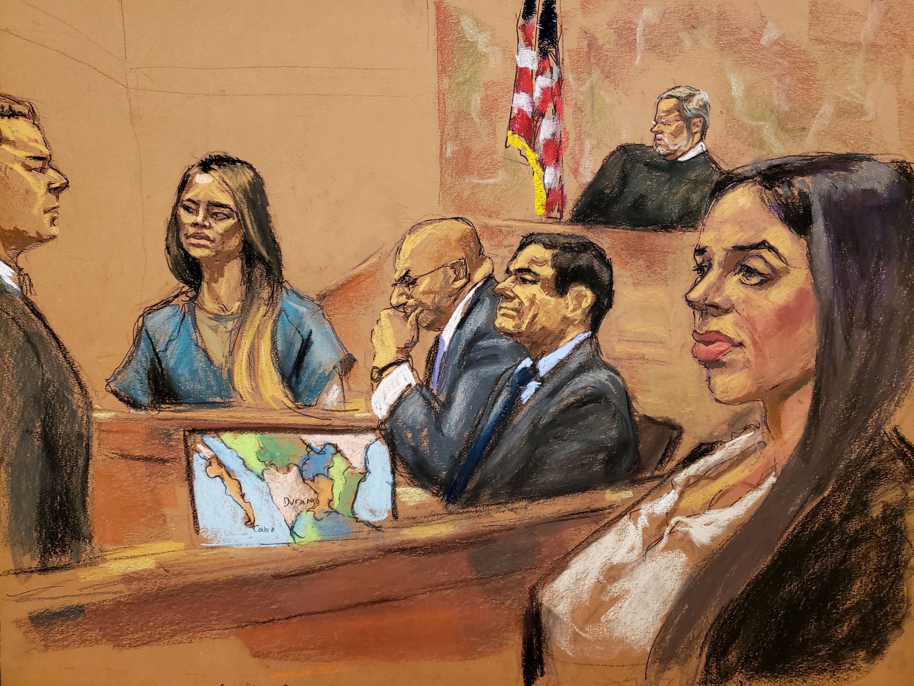 Lucero Guadalupe Sanchez Lopez se presentó en el juicio de "El Chapo" en 2019 en calidad de testigo colaborador (Foto:  REUTERS/Jane Rosenberg)