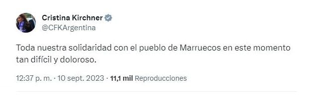 El mensaje de Cristina Kirchner