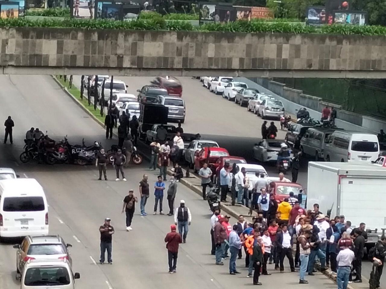 Manifestación bloqueo Circuito Interior Paseo de la Reforma CDMX