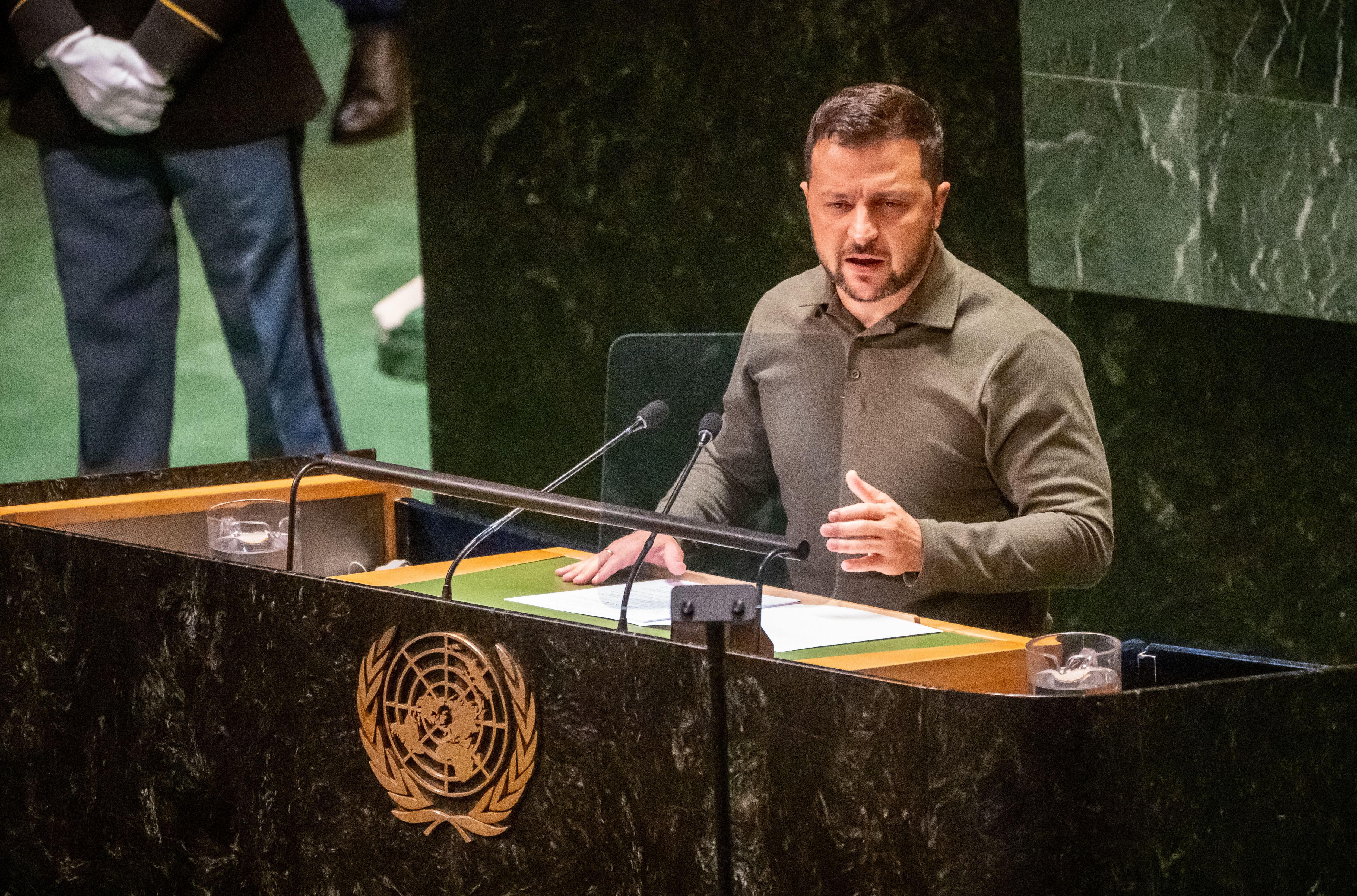 El presidente ucraniano Volodimir Zelensky participó en el Debate General de la Asamblea General de la ONU este 19 de septiembre de 2023 (Foto: EuropaPress)