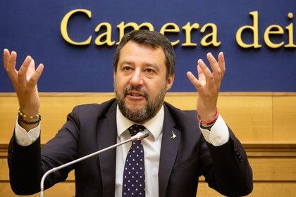 Matteo Salvini durante una conferencia el 21 de julio de 2020 (Mauro Scrobogna/LaPresse via ZUMA Press/dpa)
