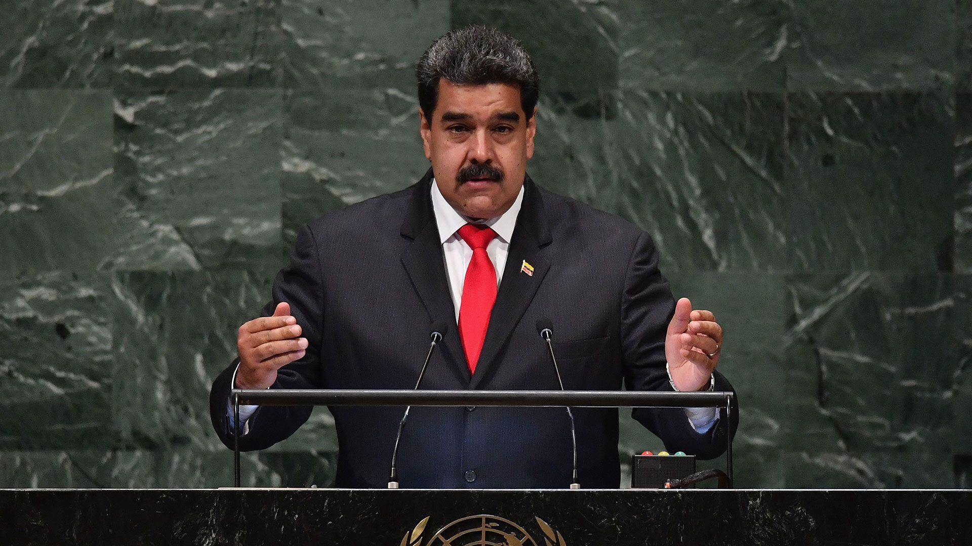 Nicolás Maduro, ante la Asamblea General de la ONU, en septiembre de 2018 (AFP)