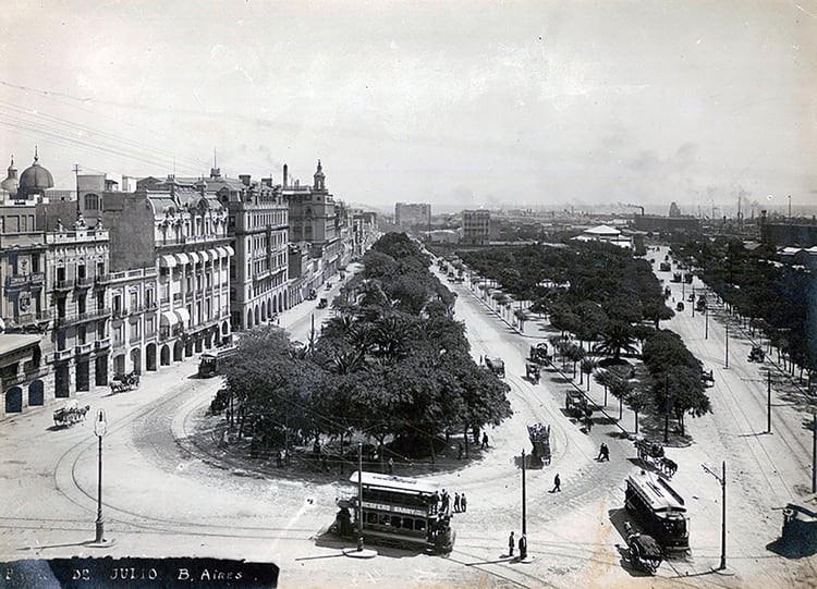 Así lucía el barrio de Retiro, en Buenos Aires, en 1920.