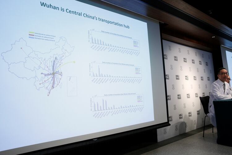 Gabriel Leung, Chair Professor of Public Health Medicine at the Faculty of Medicine at the University of Hong Kong (HKUMed), speaks about the extent of the Wuhan coronavirus outbreak in China during an news conference, in Hong Kong, China, January 21, 2020. REUTERS/Tyrone Siu