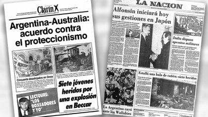 "Siete jóvenes heridos por una explosión", tituló el diario Clarín. El accidente también llegó a la tapa del diario La Nación. 