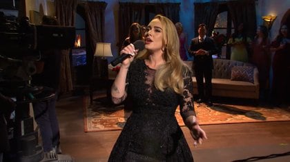 Adele en "Saturday Night Live" el sábado pasado 