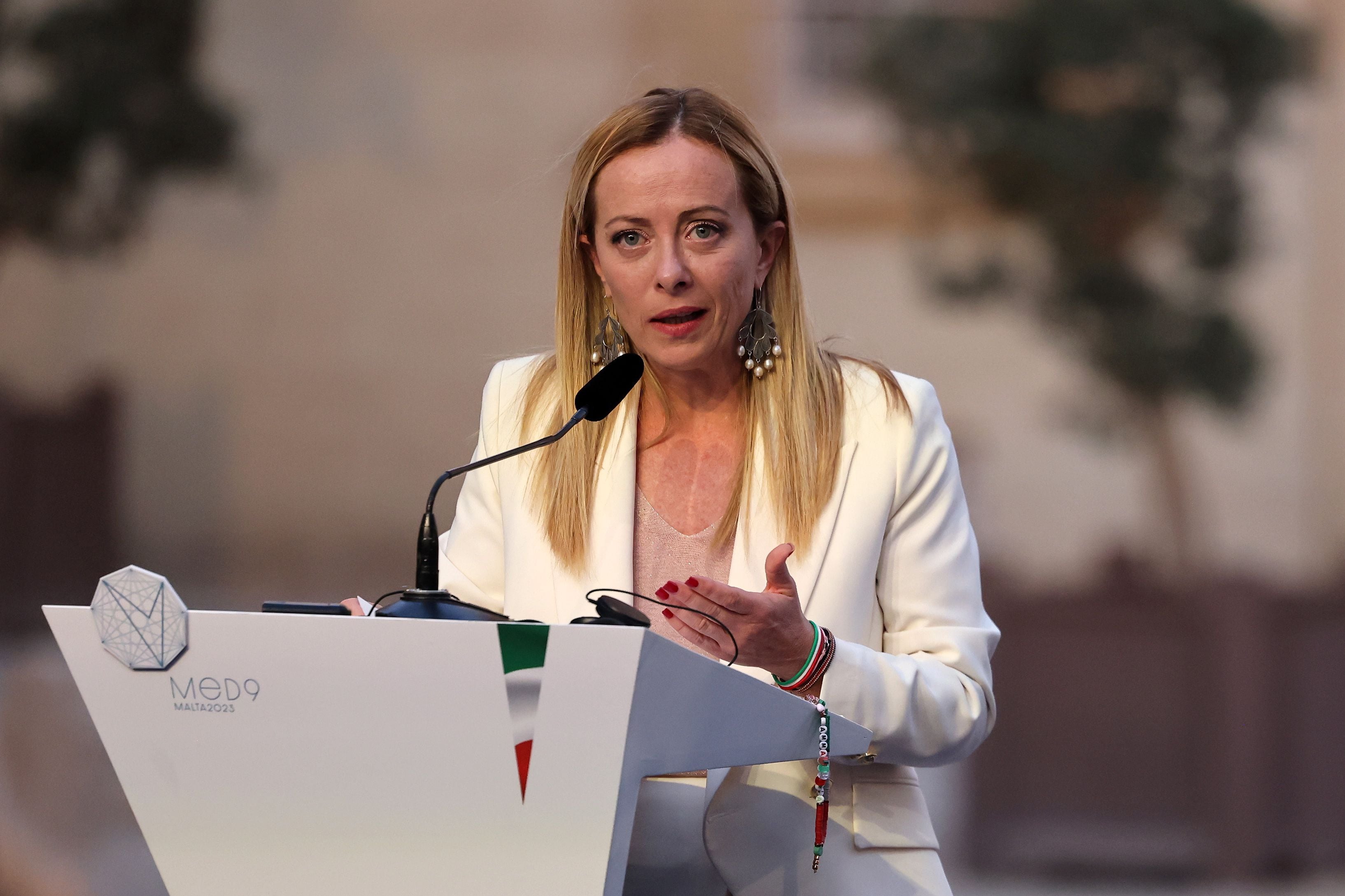La primera ministra italiana, Giorgia Meloni. EFE/EPA/Doménico Aquilina
