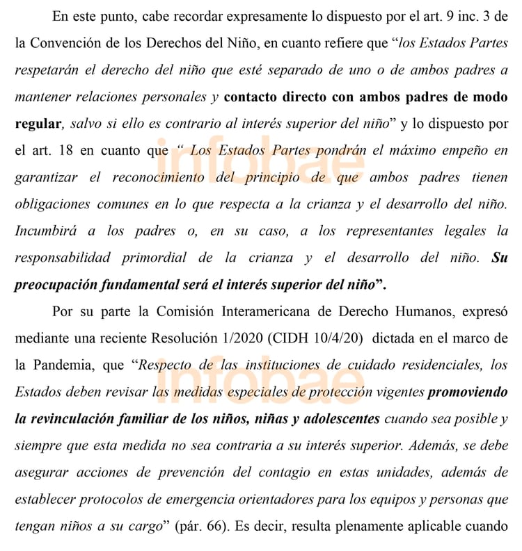 Fragmento del fallo de la magistrada Agustina Díaz Cordero