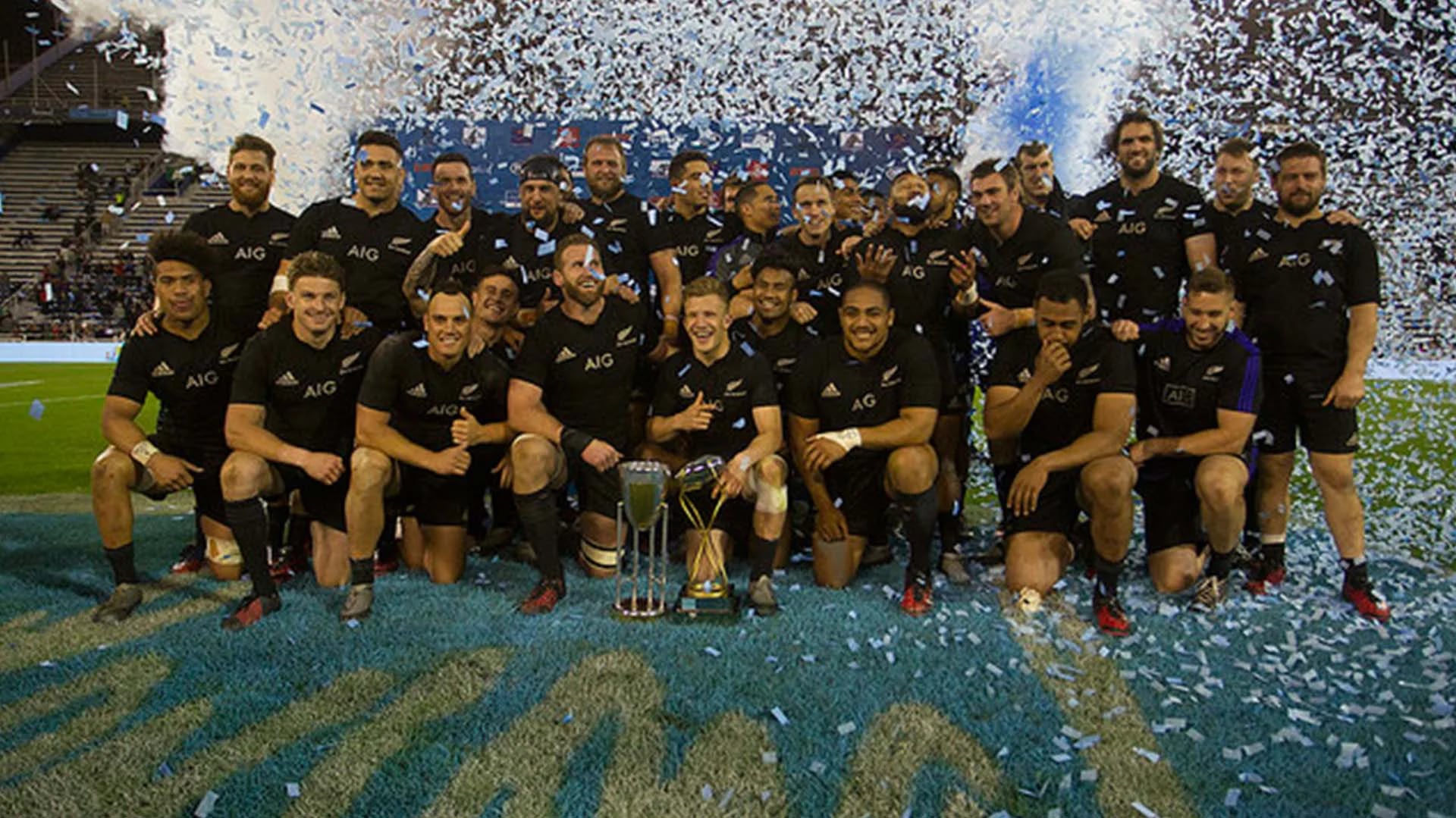 Nueva Zelanda ganó tres títulos (1987, 2011 y 2015) de los ochos Mundiales disputados en la historia