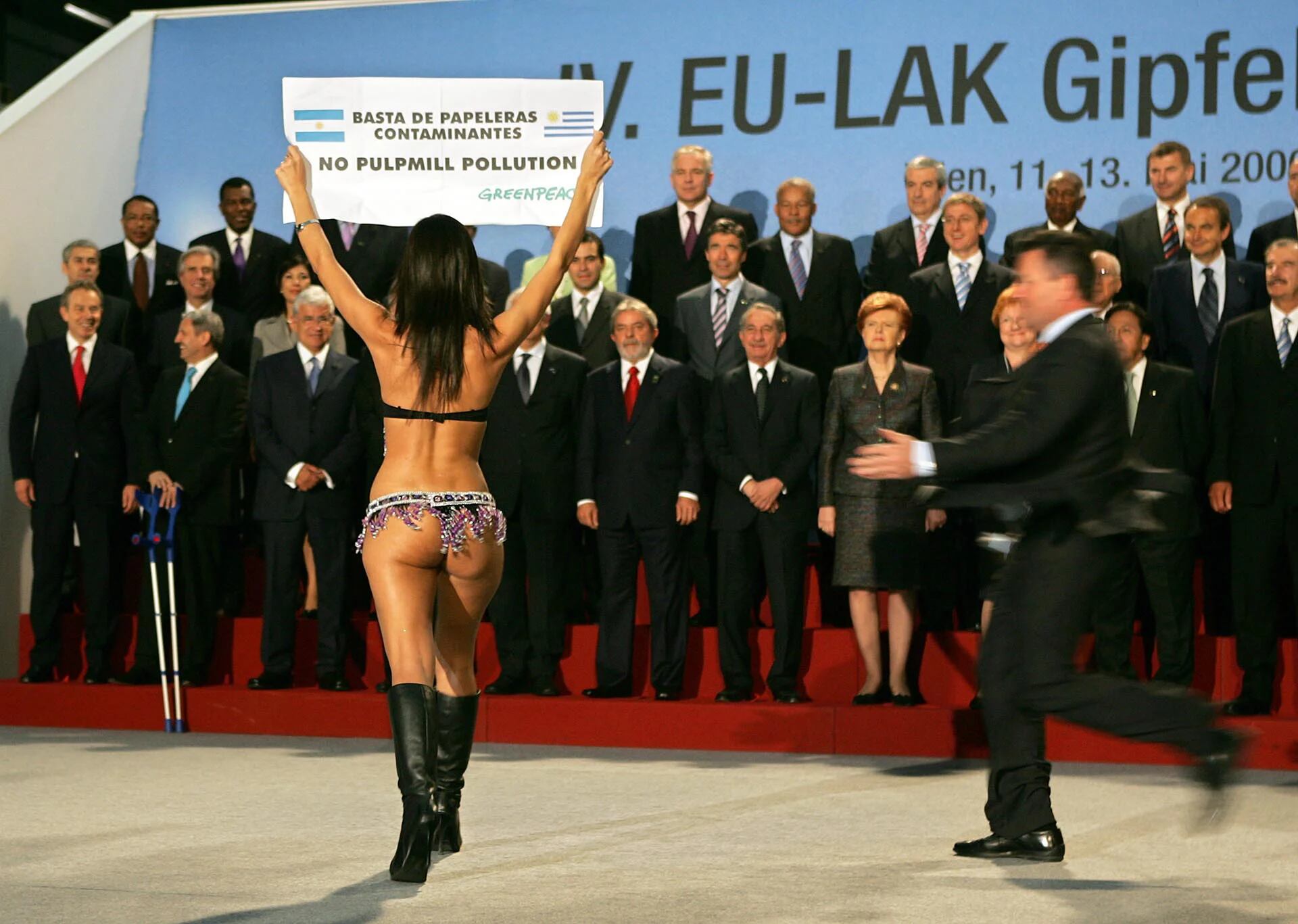 Evangelina Carrozzo en la cumbre de presidentes de Viena en 2006 (AFP / Grosby Group)