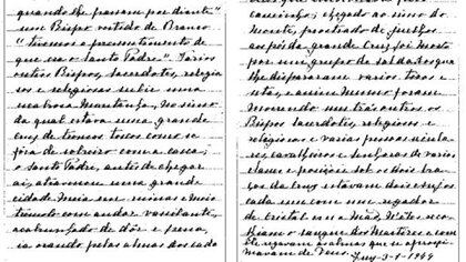 El manuscrito de Sor Lucía con los secretos de Fátima