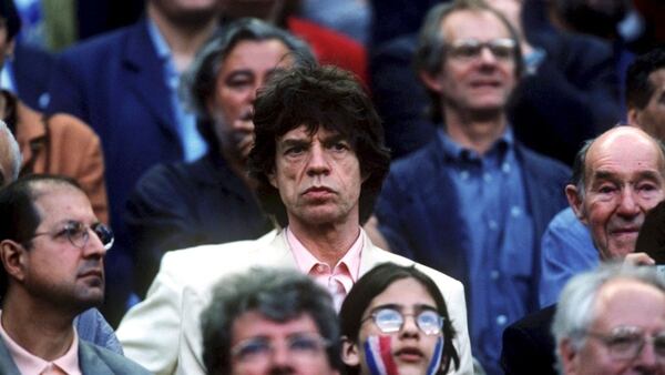 Mick Jagger durante la Copa del Mundo en Francia 98