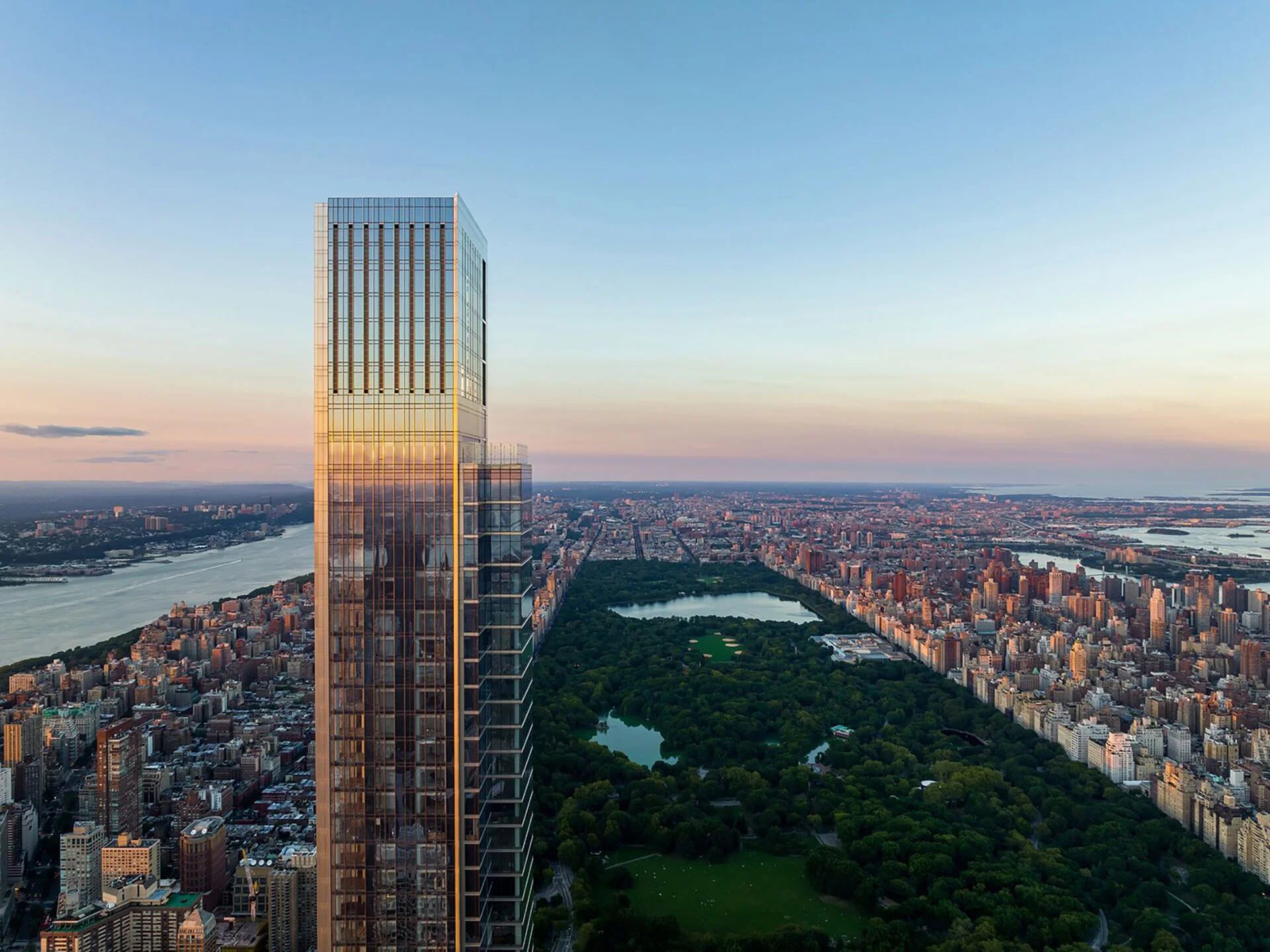El penthouse en venta más alto del mundo está frente al Central Park en Nueva York