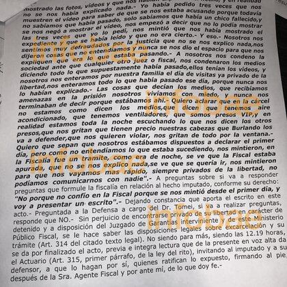 Transcripción: Thomsen habla sobre su situación penitenciaria. 