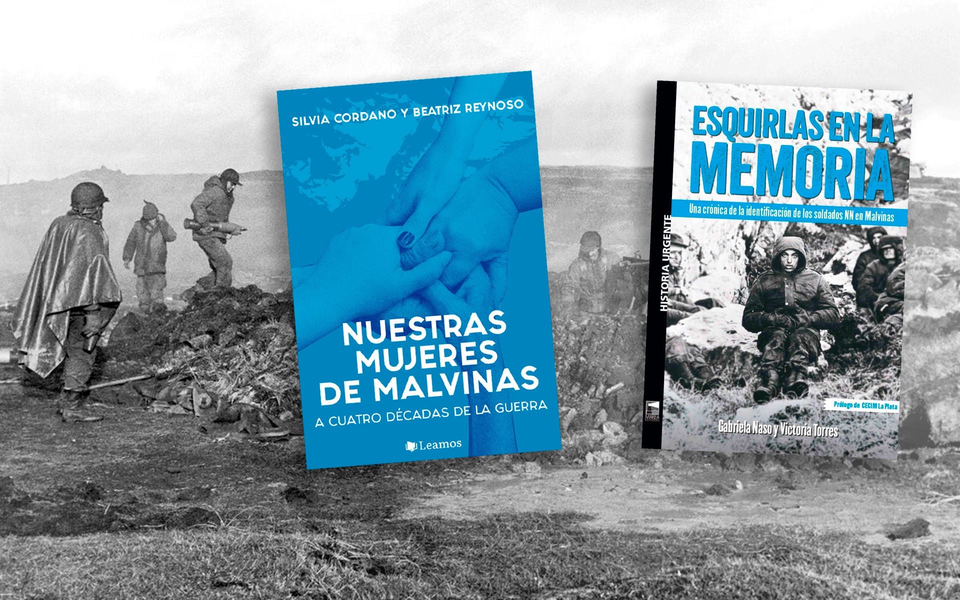 Los libros "Nuestras mujeres de Malvinas" y "Esquirlas en la memoria"