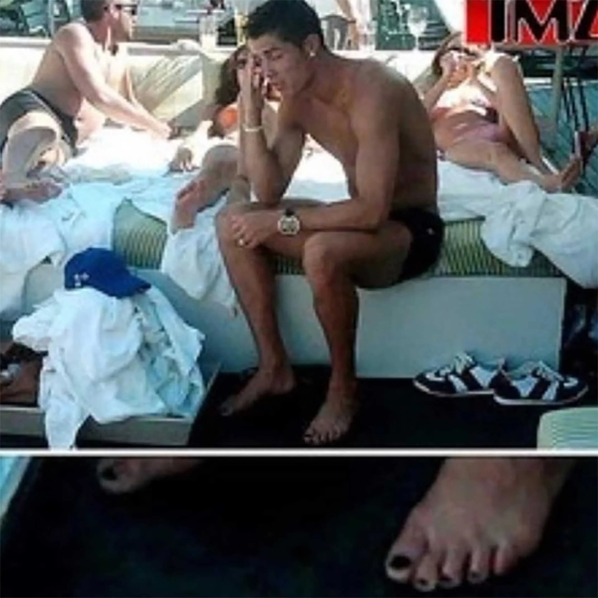 En 2010, Cristiano Ronaldo ya había sido fotografiado con las uñas pintadas