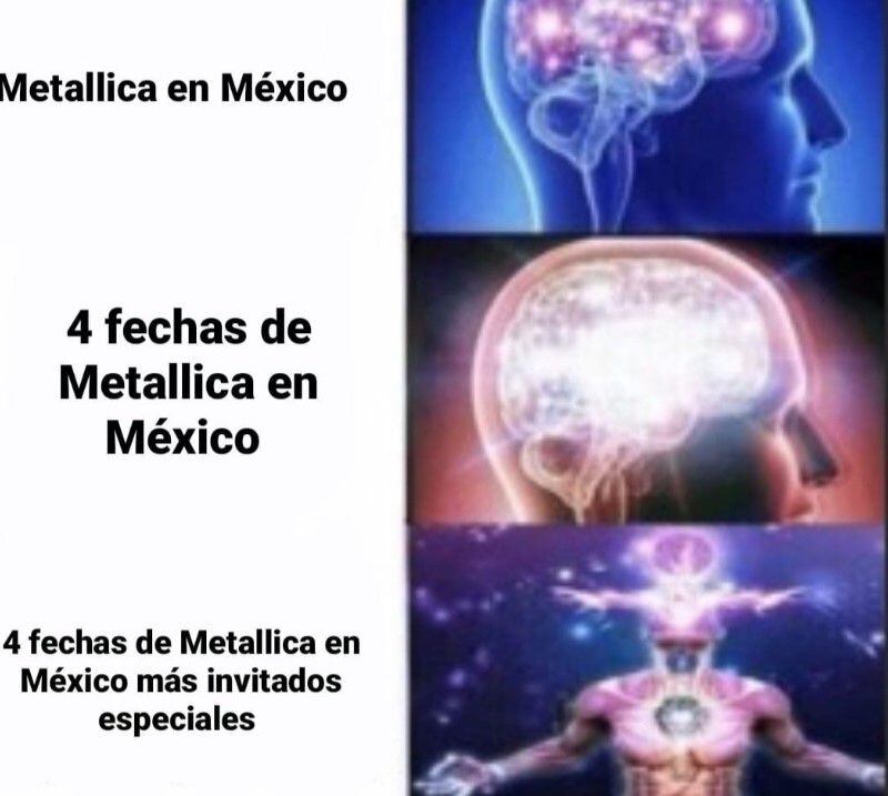 Usuarios de internet no han dejado de compartir los memes sobre el regreso de Metallica a México (Twitter)