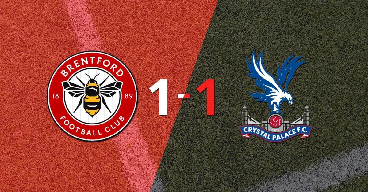 1-1 draw between Brentford and Crystal Palace