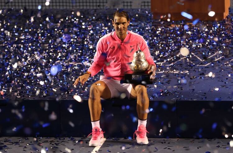 Rafael Nadal se coronó en febrero por tercera ocasión del Abierto Mexicano de Tenis al vencer al tenista estadunidense Taylor Fritz (FOTO: CARLOS ALBERTO CARBAJAL/CUARTOSCURO.CON)
