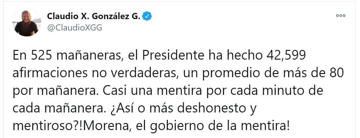 Claudio X. González tildó de mentiroso a AMLO (Foto: Twitter / @ClaudioXGG)