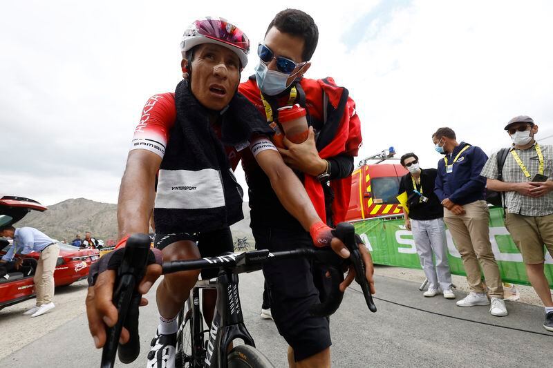 Nairo Quintana fue descalificado del Tour de Francia 2022 tras comprobarse el uso de tramadol. REUTERS/Christian Hartmann