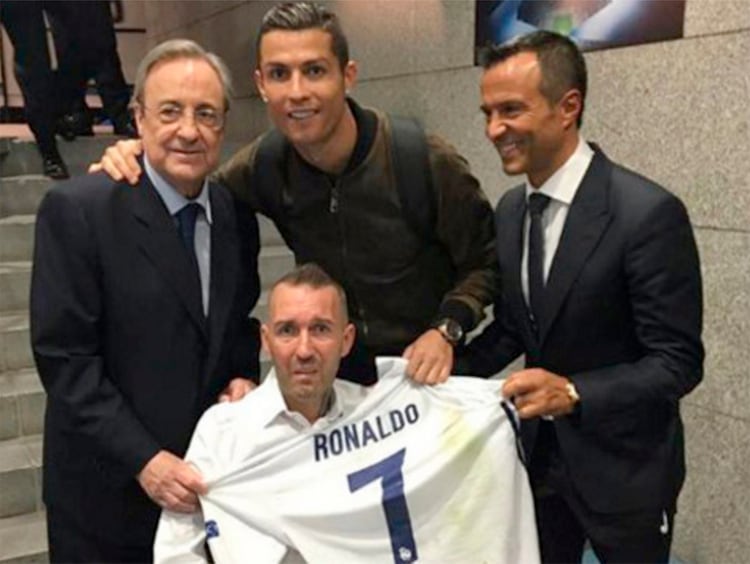 Cristiano Ronaldo, Florentino Pérez y Jorge Mendes compartieron un encuentro con Ricksen