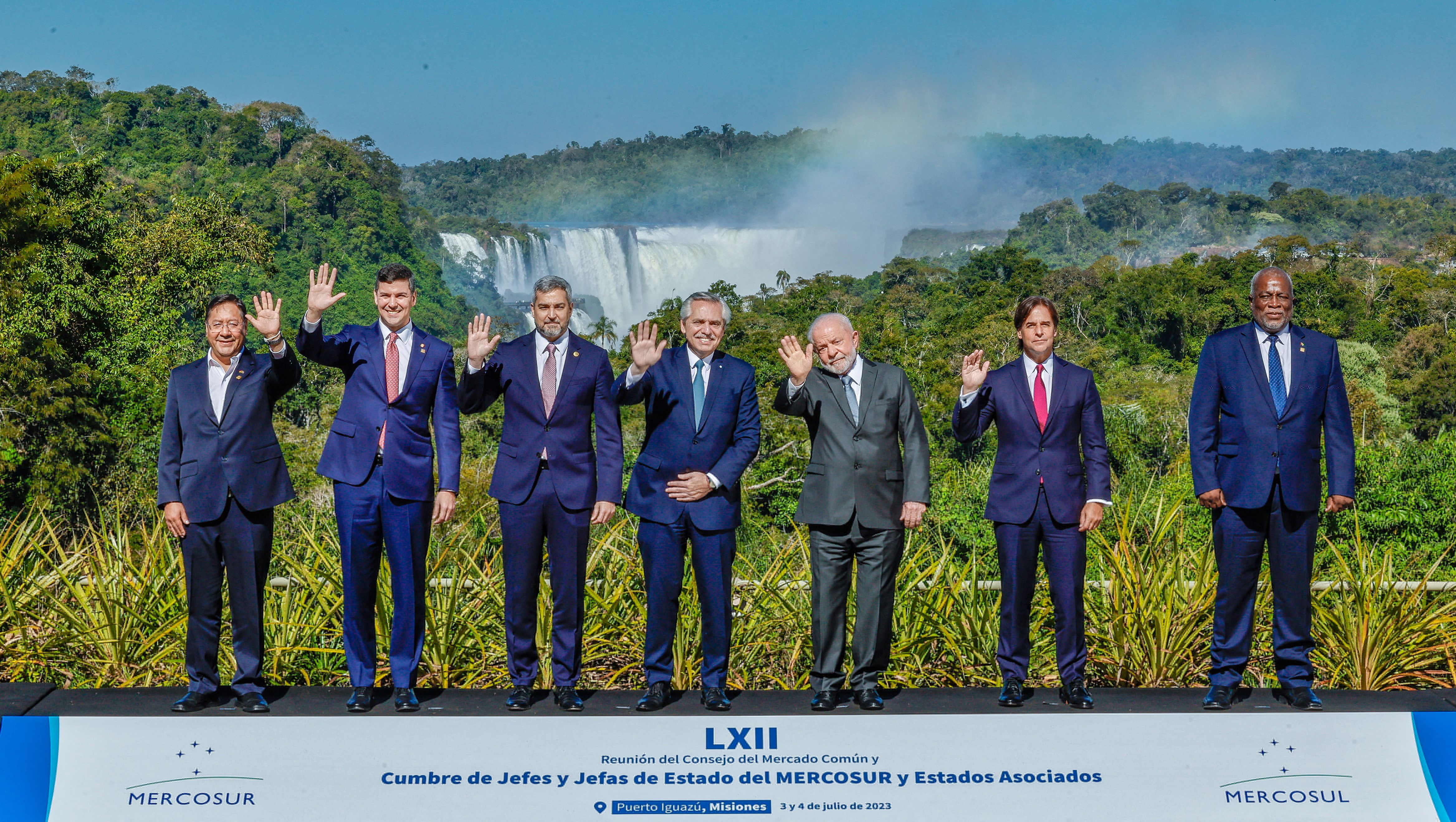 La foto de familia de la última cumbre del Mercosur (Ricardo Stuckert/Presidencia de Brasil/Handout via REUTERS)