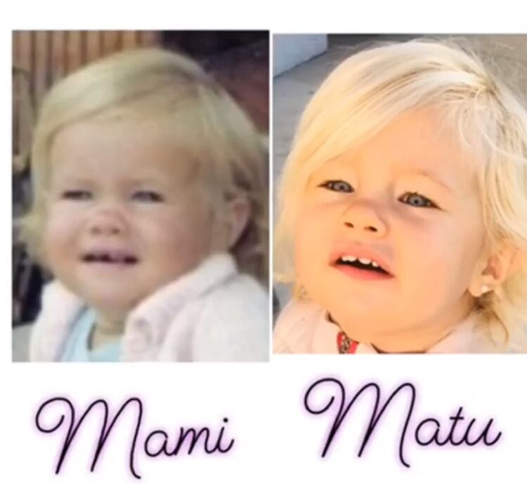 Luciana mostró el parecido de su hija con ella cuando tenía su misma edad