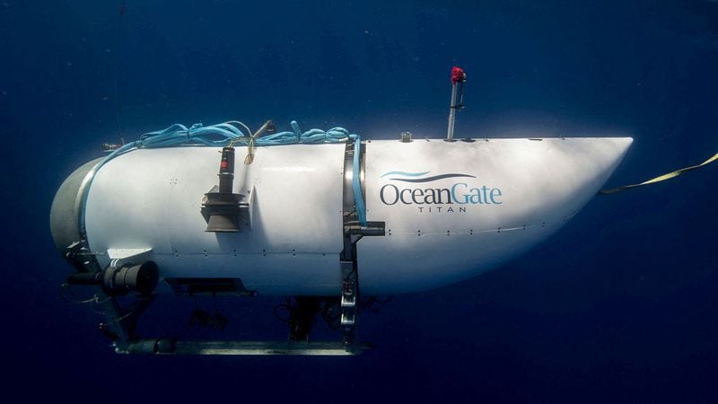 El sumergible Titan, operado por OceanGate Expeditions para explorar los restos del Titanic, se hundió frente a la costa de Terranova.  Foto OceanGate Expeditions. 