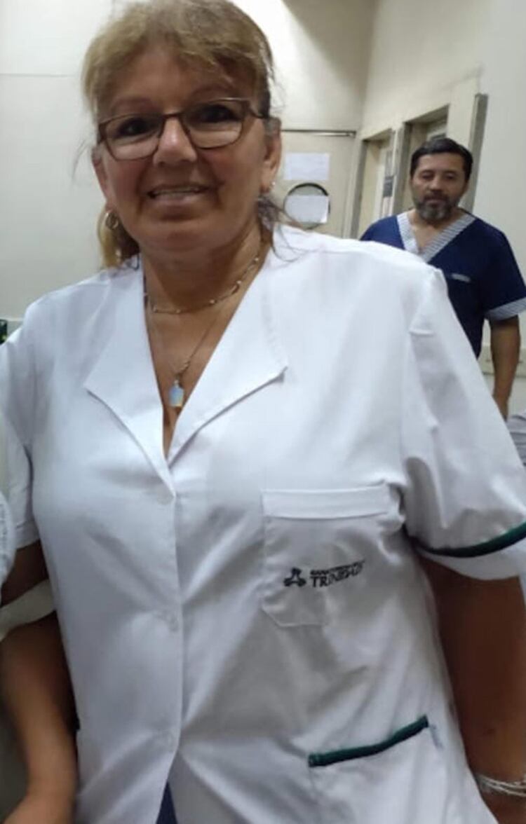 Chamorro se desempeña como enfermera en el hospital Argerich desde hace 30 años y en el Sanatorio Mitre hace 20