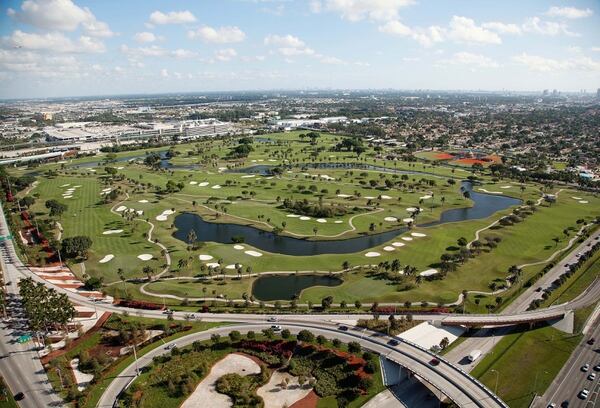 En este campo de golf de Miami, Melreese, Beckham y su grupo quieren construir no sólo el estadio para su equipo de fútbol profesional