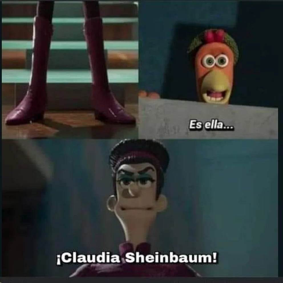 <strong>Meme de Claudia Sheinbaum "pollitos en fuga". Captura de imagen: FB</strong>   