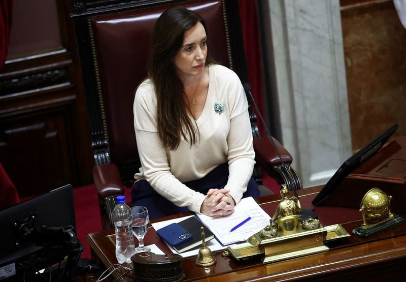 La vicepresidenta y titular del Senado, Victoria Villarruel (Reuters)