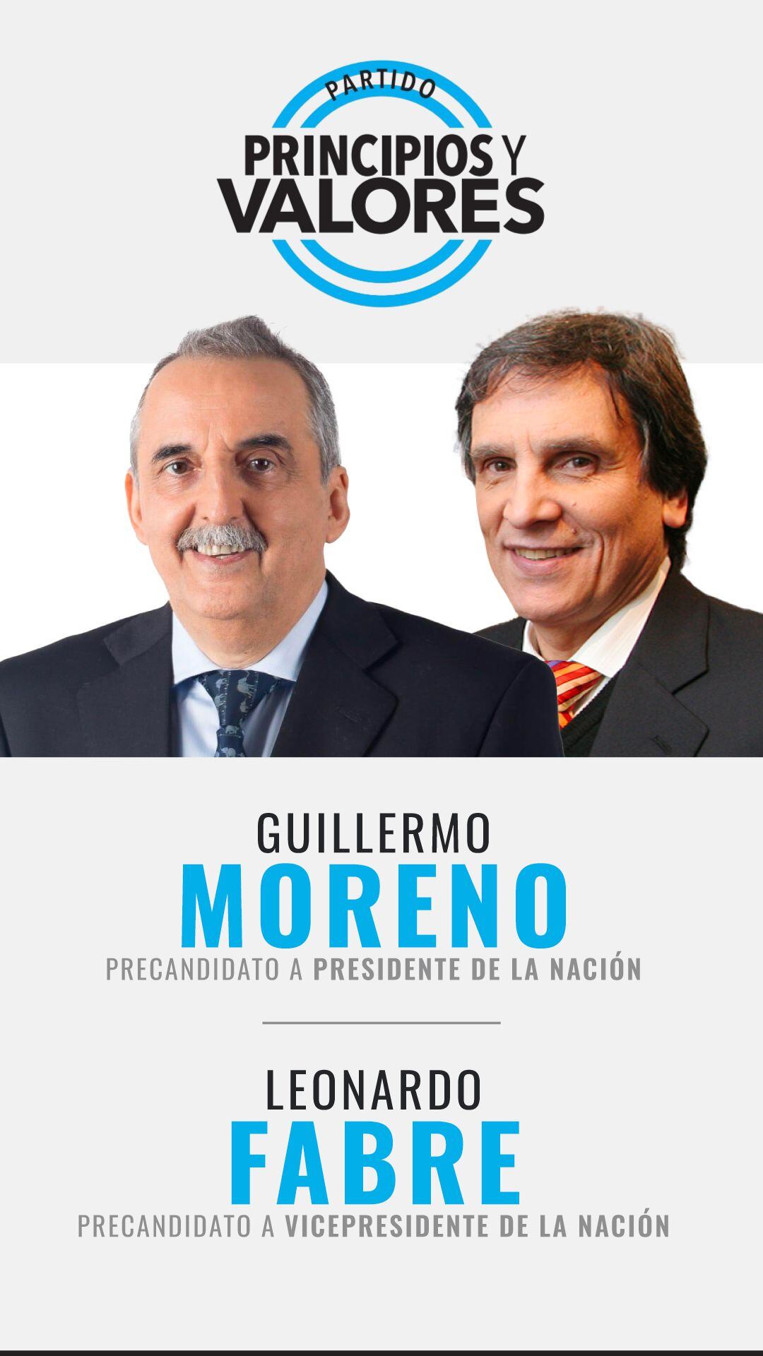 Boletas electorales - Moreno y Fabre
