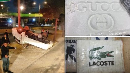 Aproximadamente 547 kilos de cocaína fueron encontrados en una camioneta que se volcó en la alcaldía Miguel Hidalgo (Foto: Especial)