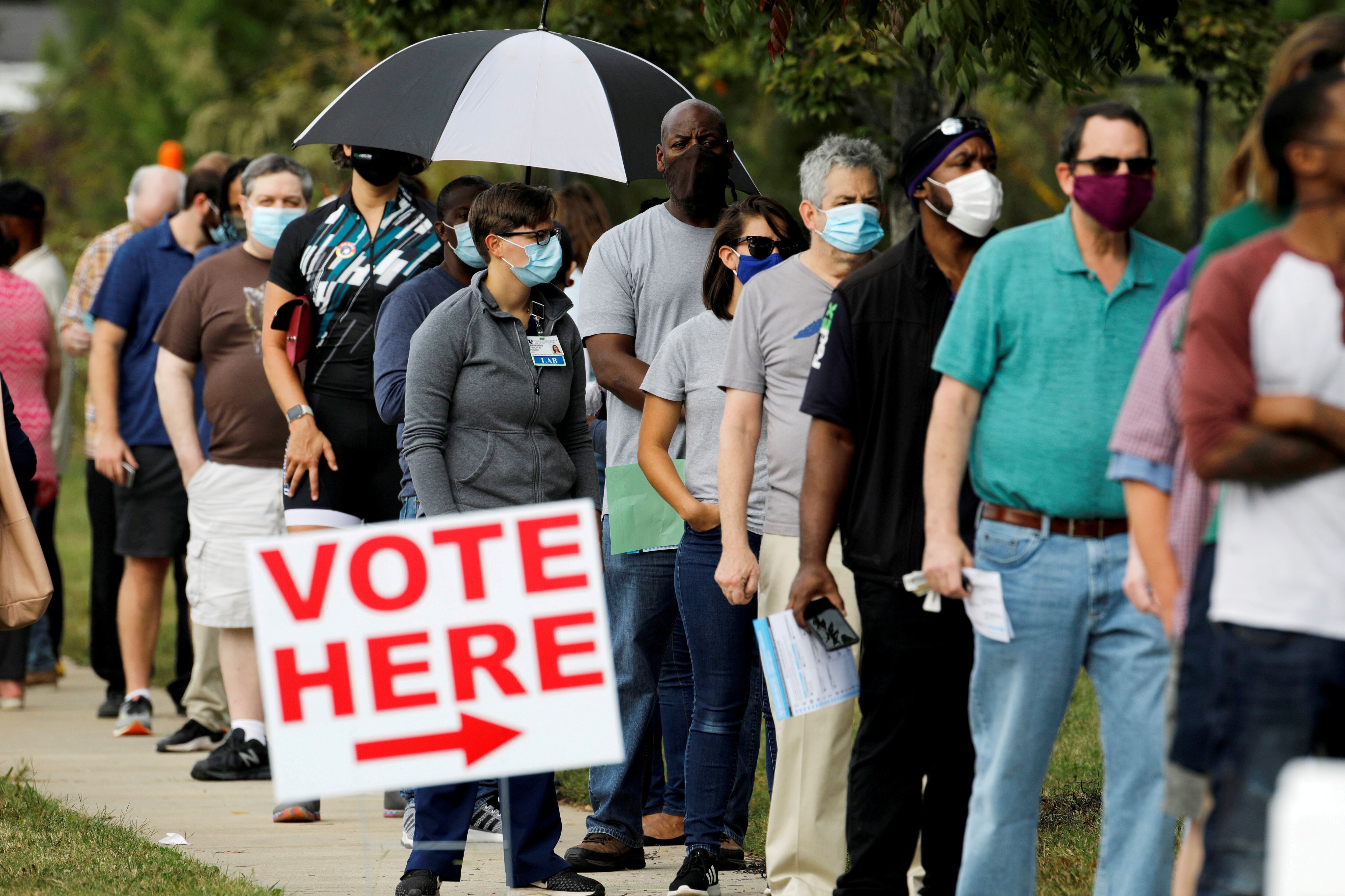 Carolina del Norte habilitó el voto anticipado.    REUTERS/Jonathan Drake/File Photo/File Photo