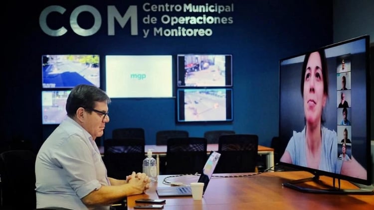 La videollamada que tuvo con Guillermo Montenegro, intendente de Mar del Plata, la semana pasada