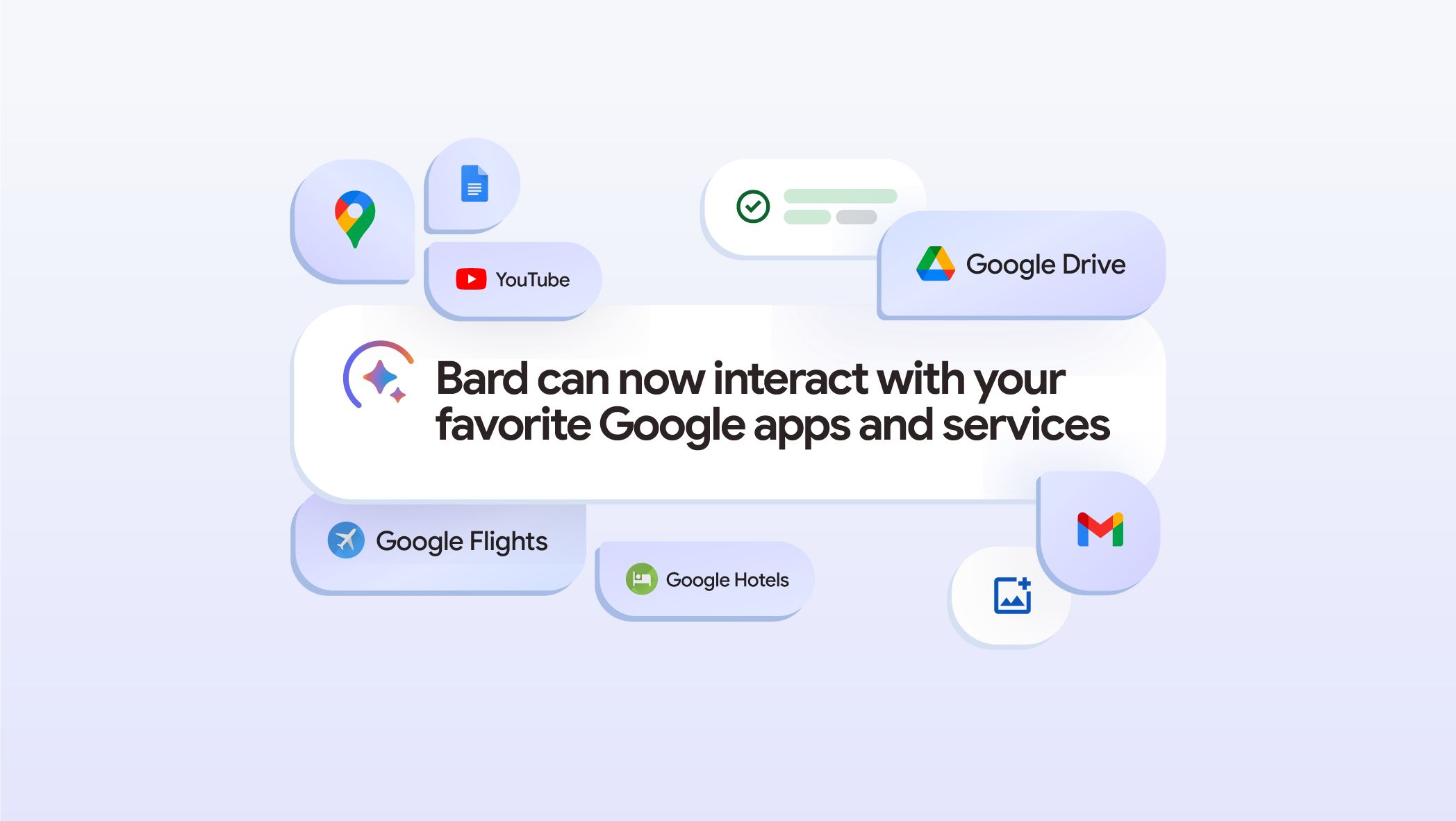 Mejoran las capacidades de Bard, que ahora puede extraer información de las aplicaciones y servicios de Google. (Google)