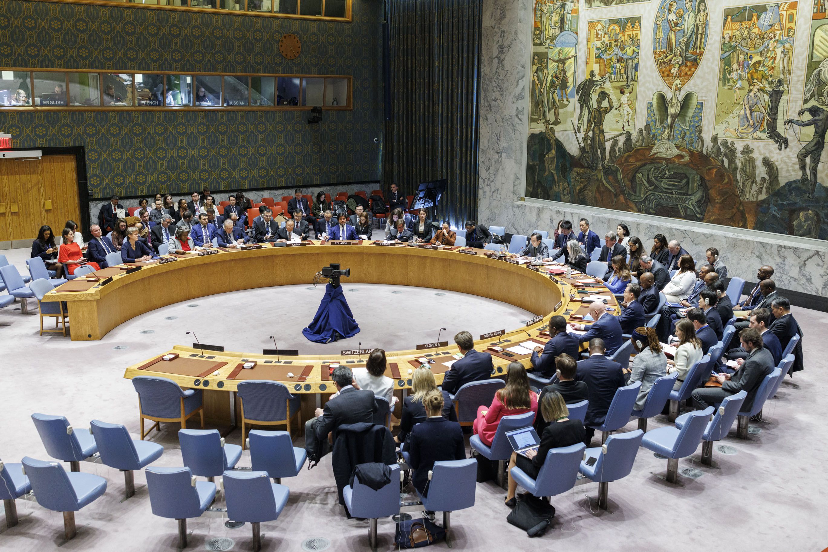 Rusia volvió a defender a la dictadura de Corea del Norte en el Consejo de Seguridad de la ONU (EFE/EPA/SARAH YENESEL)