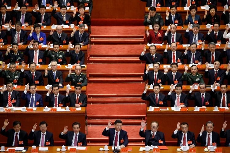 Xi Jinping, en el cierre del XIX Congreso del PCCh que lo entronizó (REUTERS/Thomas Peter)