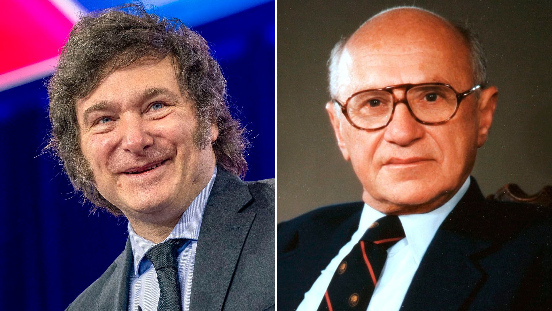 Javier Milei y Milton Friedman partida