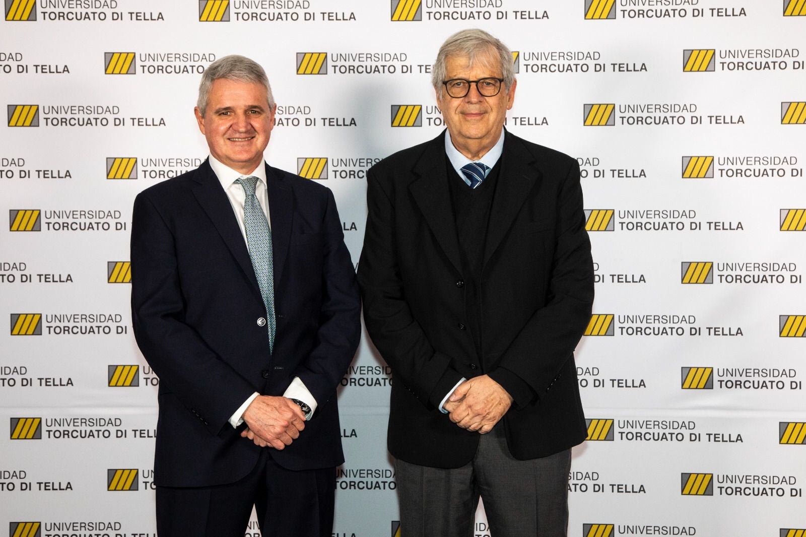 El rector de la Di Tella, Juan José Cruces, con el viceministro de Economía, Gabriel Rubinstein (UTDT)