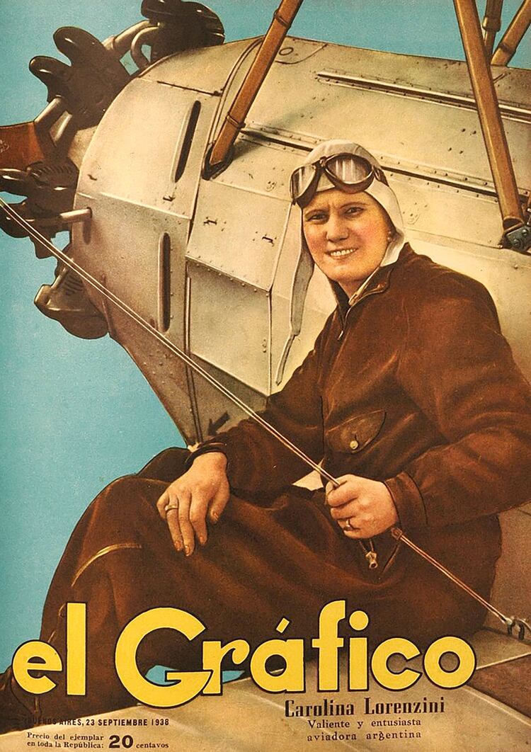 Por su popularidad, la aviadora llegó a la tapa de la revista “El gráfico” en la década del ’30