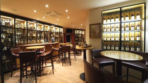 La colección de whiskys del hotel Waldhaus Am See