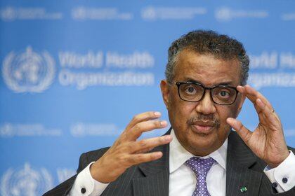 El director general de la Organización Mundial de la Salud (OMS), Tedros Adhanom Ghebreyesus, Foto: EFE/ Salvatore Di Nolfi